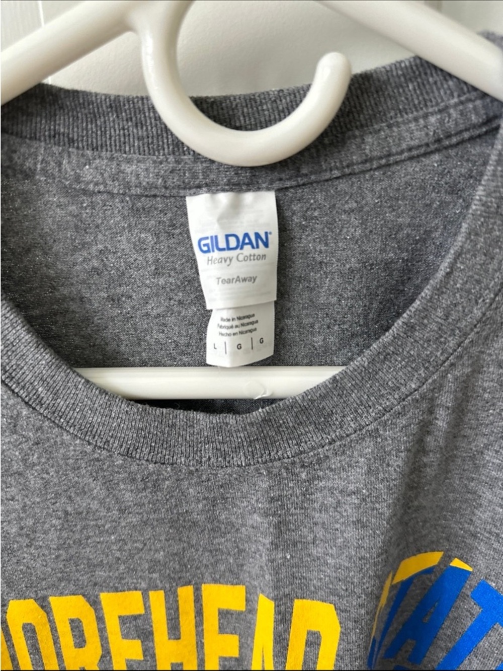 💚4/$30💚 Gildan Gray Morehead State Eagles Short Sleeve Tee - Picture 2 of 2